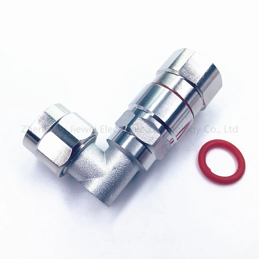 N Type Male Crimp Right Angle RF Connector for 1/2 Feeder Cable